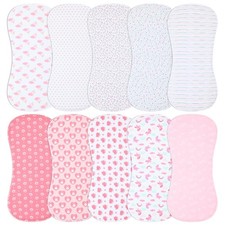 Organic Baby Burp Cloths 10Pack Washcloths  Rags for Newborns