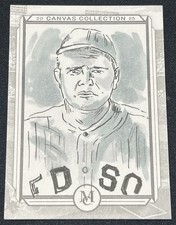 Babe Ruth 2025 Museum Collection Artist Original Canvas 1/1 Sketch Card Red Sox