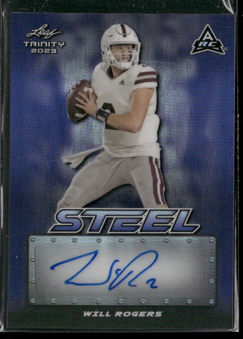 2023 Leaf Trinity - Steel Blue Will Rogers #16/49 Auto #SA-WR1