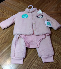 Disney baby Minnie Mouse 3pc winter set jacket pants bodysuit 0/3 month new tags