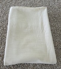 Tablecloth Beige Faux Linen Merrowed Edges 60"x80" Rectangle Machine Washable