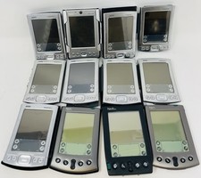 Assorted Lot of 12 Palm Pilots 4 Charging Ports, Guides All Not Tested For Parts