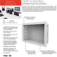 Peerless-AV In-wall Storage Box (14x9, White)...