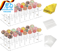2 StüCk Cake Pop StäNder, 21 LöCher Lollipop Halter Mit 100 Cake Pop Stiele, Lol