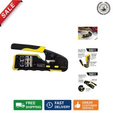 110 Ratcheting Modular Crimper  Wire Stripper for RJ11/RJ12/RJ45 Connections