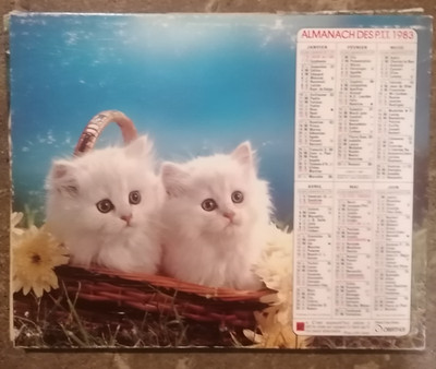 Almanach PTT 1983 - Katzen - Gers Karte