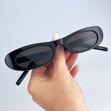 Saint Laurent Women Sunglasses Black Grey Oval SL557 SHADE 001 BRAND NEW