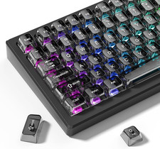Transparent Grey Keycap Set for MX Switch Mechanical Keyboards 115 Keys 
