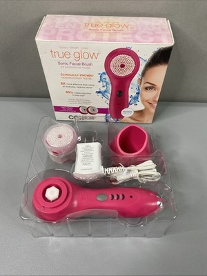Conair True Glow Sonic Facial Brush Skincare Cleansing Brushes Waterproof Pink