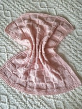 hand knitted baby blanket Rose Pink Gift