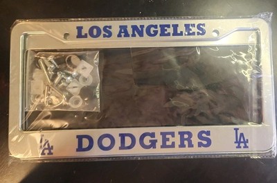 Los Angeles Dodgers MLB Metal License Plate Frames 2 Baseball front and back