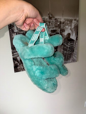 UGG Oh Yeah Girls Slippers in vibrant "Tide Pool" Teal Sz 4
