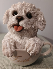 Maltese Puppy in Cup, Toscano Puppuccino Collection