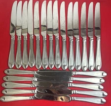 24 Pieces Oneida Satin Garnet Stainless Flatware Knives 9-1/2” Dinner Knives