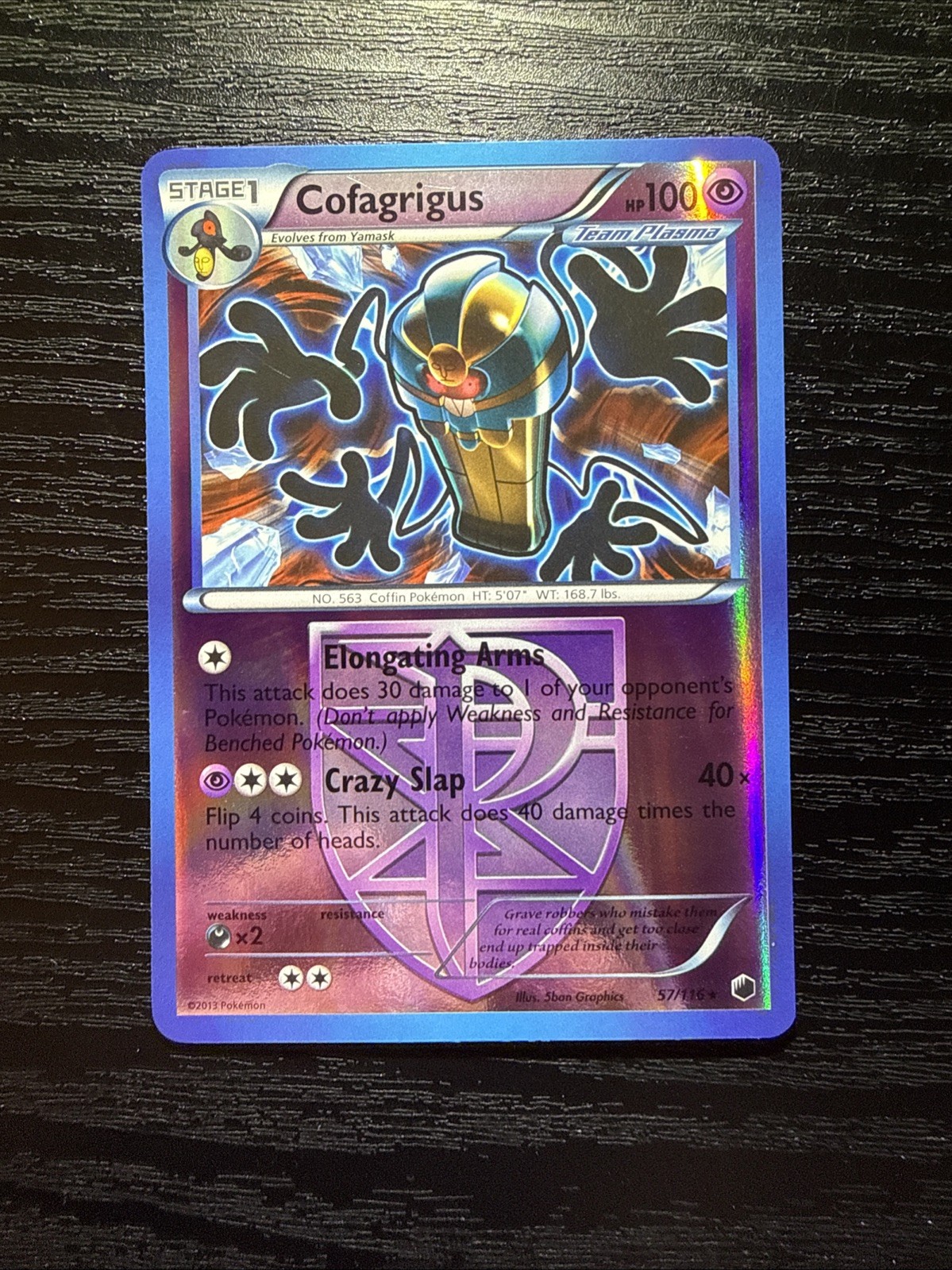 Pokemon Card - Cofagrigus Plasma Freeze 57/116 Rare Reverse Holo