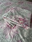 Cottagecore Floral Flannel Sheets Full Flat Pair Pink Green Martex Cotton USA — photo 3