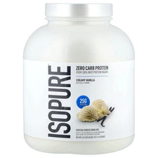 Zero Carb Protein Powder, Creamy Vanilla, 4.5 lb (2.04 kg)