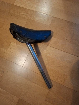 SELLE CUIR PRYMA ANCIEN VELO COURSE LEATHER BICYCLE SADDLE - Photo 1/4