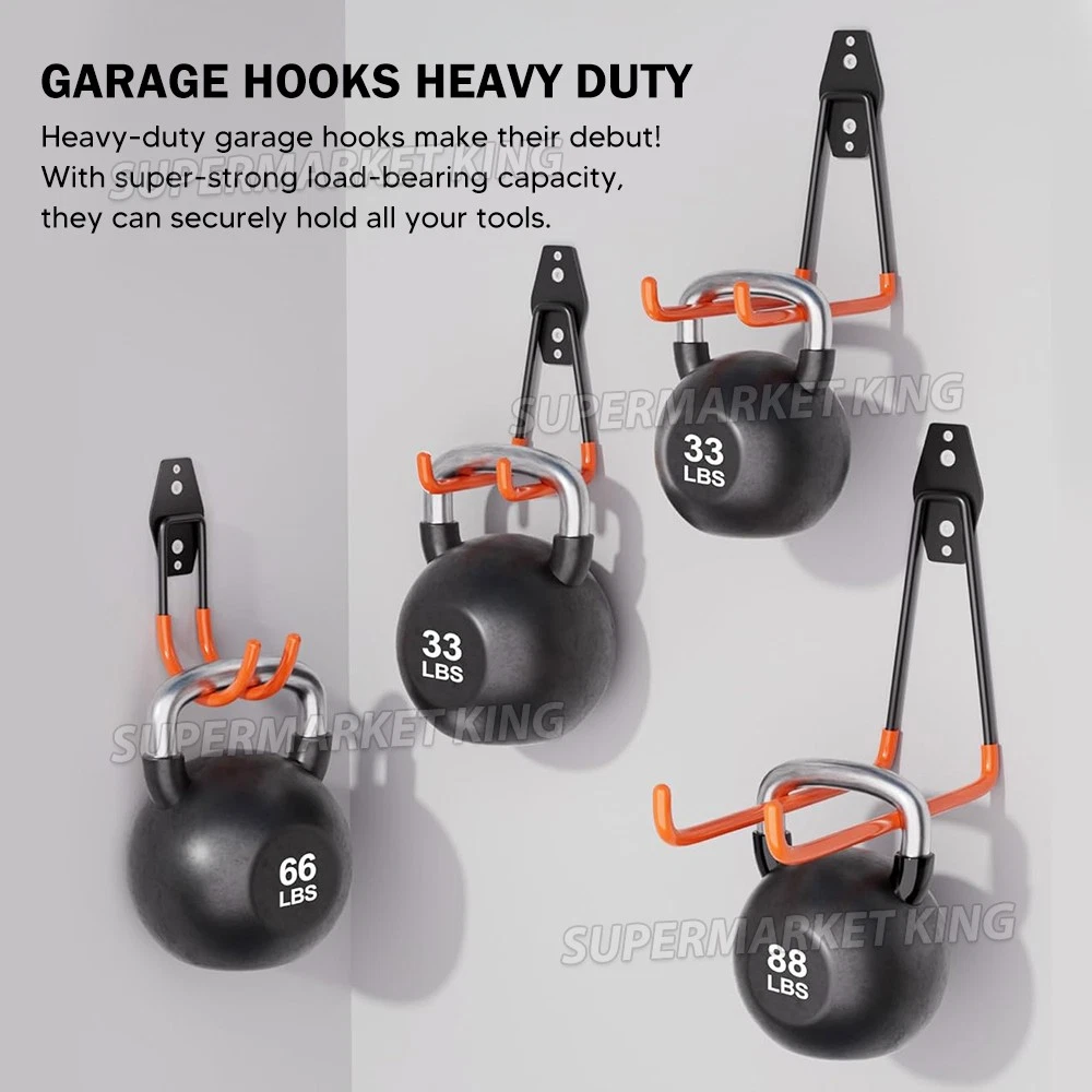 12 Packs Garage Storage Hooks Wall Mount Workshop Organizer Heavy Duty Steel