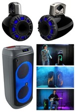 Kicker 51KMTCXL65 6.5" Horn Loaded Marine Wakeboard Tower Speakers Home Speaker