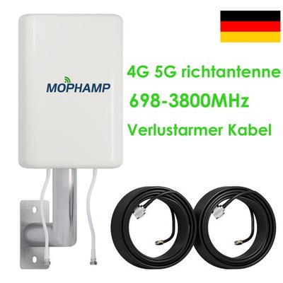 4G 5G MIMO LTE Richtantenne LTE Antenna Outdoor 698-3800Mhz 2x10m Kabel