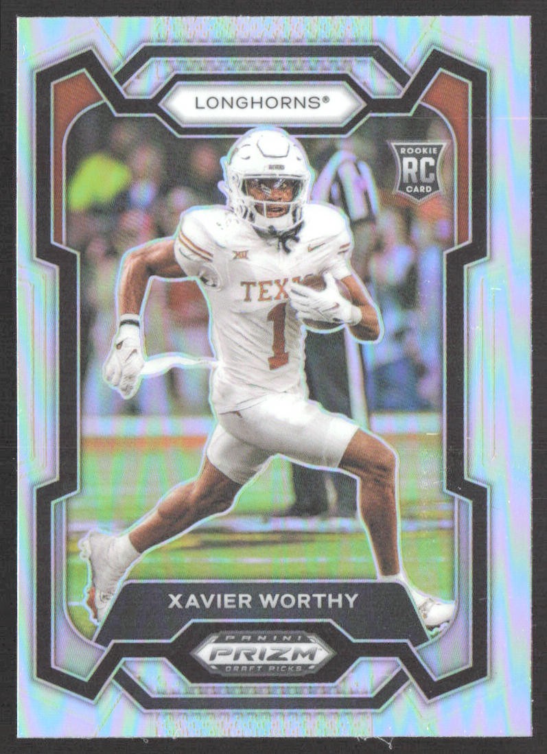 Xavier Worthy 2024 Panini Prizm Draft Picks Silver #153 Texas Longhorns