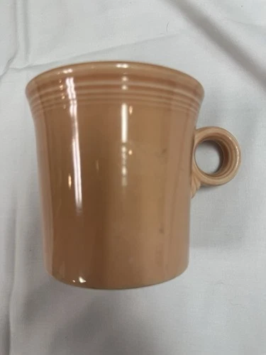 Fiesta-Ware Classic Coffee Mug Homer Laughlin HLC with O Ring Handle Apricot