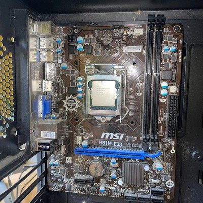 MSI H81M-E33 Socket LGA1150 Micro ATX Motherboard With I/O Shield