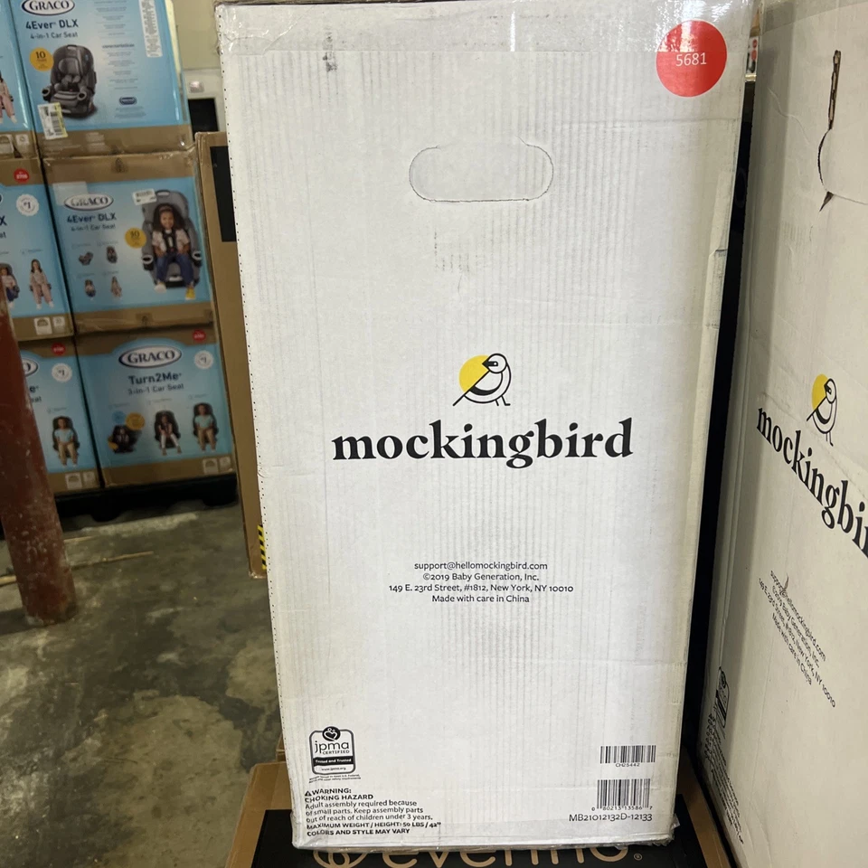 Mockingbird Single-To-Double Stroller 2.0 - Black Windowpane 2023 - Image 2 of 4