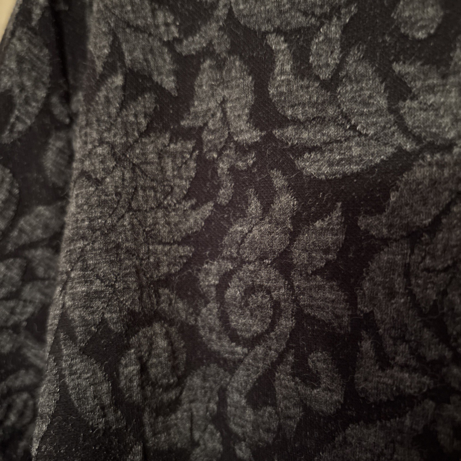 Talbots Textured Black Gray Button Back Top - image 2