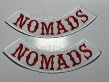 Nomads Rocker Embroidered Motorcycle Biker Pa...