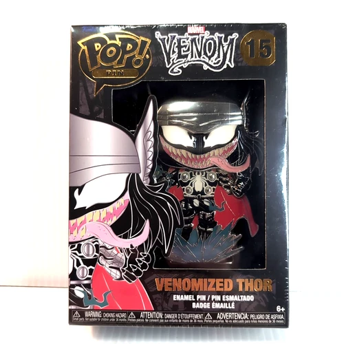 Funko Pop Pin Marvel Venomized Thor #15 Venom Enamel Removeable Stand