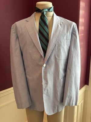 Nautica Pajama Weight Blazer Men s XL Preppy Patch Pockets