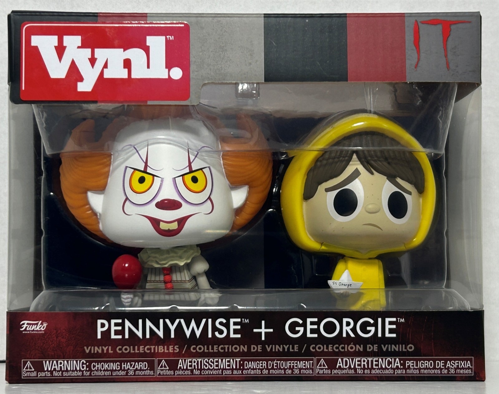 Funko VYNL IT Pennywise & Georgie Figures  NEW IN BOX 2018 Horror