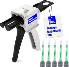 Mixing dispensing gun, Epoxy glue AB 2:1-Double Barrel, White black