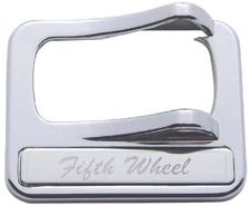 Chrome Plastic Fifth Wheel Rocker Switch Cover Stainless Plaque fits Peterbilt