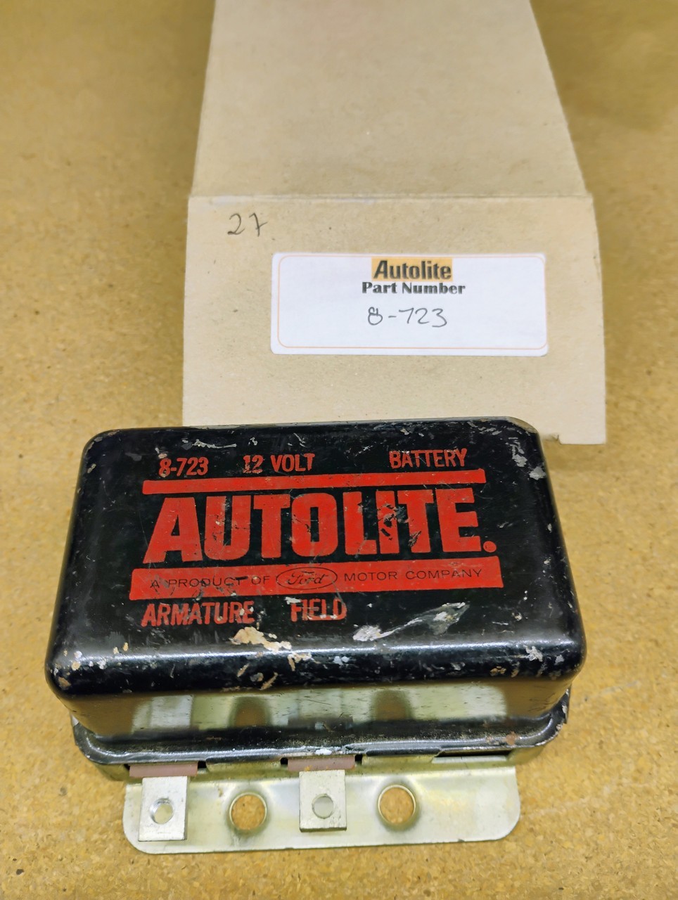Auto-Lite 8-723 Voltage Regulator 1956-1963 Chrysler Dodge 12V Rebuilt
