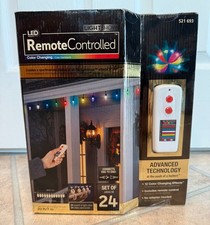 Gemmy Christmas Light Show 24 LED C9 Color Changing Effects w/Remote Control NEW