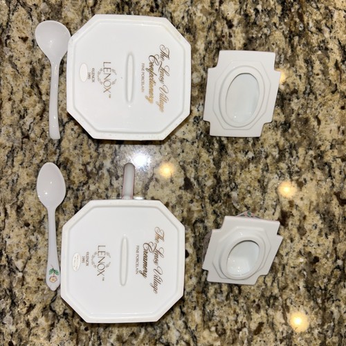 Vintage Lenox Spice Village Creamery Confectionery 1991 With Spoons - Picture 10 of 10