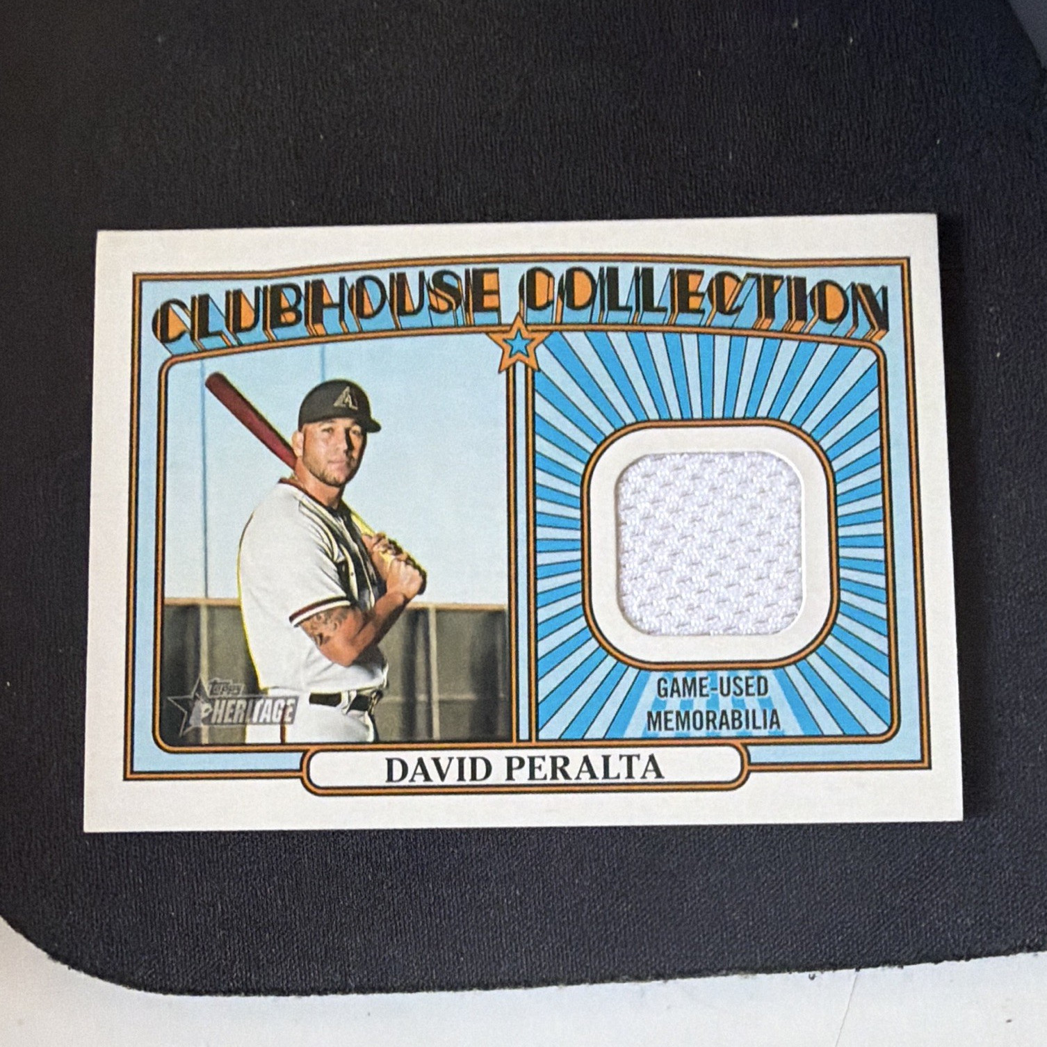 Topps 2021 Heritage Clubhouse Collection Relics David Peralta Dbacks CCR-DP