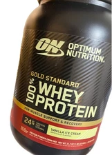Optimum Nutrition Gold Standard 100% Whey Protein Powder - Vanilla Ice Cream 