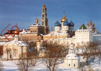 Ansichtskarte - Sergiyev Posad, Die Heilige Dreifaltigkeit St. Sergius Lavra