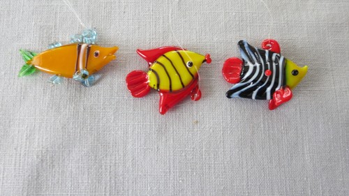 Set of Six (6) Floating Glass Fish, 41752, New - Afbeelding 4 van 8