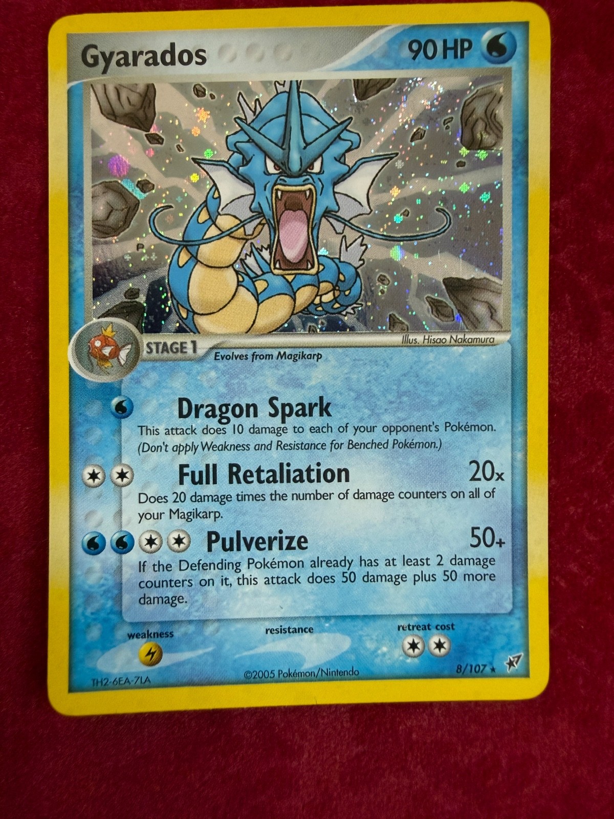 Pokemon TCG Gyarados Holo 8/107, EX Deoxys (NM)