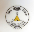 RARE Acee Blue Eagle SAUCER Dessert Plate 6'' Knox Oil Dull Knife  China NATIVE — photo 2