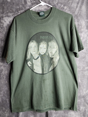 Vintage HANSON Tshirt On A RARE COLEMAN TAG SIZE LARGE EXCELLENT COND SINGL STCH