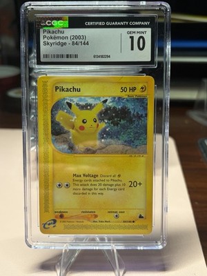 ⚡️ PIKACHU CGC 10 SKYRIDGE #84 - POP 40! Yuka Morii Grail