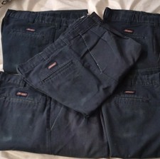 5 pairs Dickies Men's Black Work Pants Poly Cotton . please Read description.