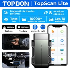 TOPDON TopScan Lite Valise Diagnostic Bluetooth OBD2 Tout Système Bidirectionnel