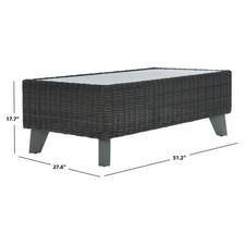 SAFAVIEH Couture Margarita Wicker Rectangle Indoor/Outdoor Coffee Table...